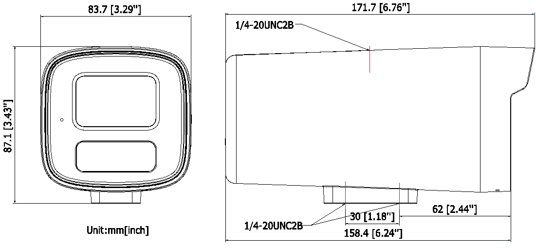 DS-2CD2245C(D)V6-L產(chan) 品尺寸