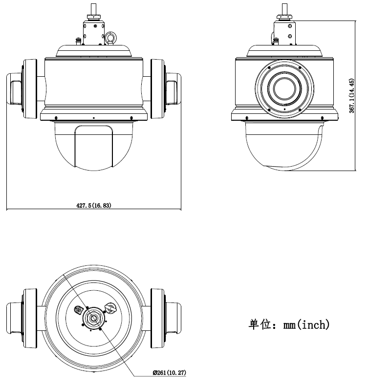 iDS-2DF8425I-CX(T5CF)產(chan) 品尺寸