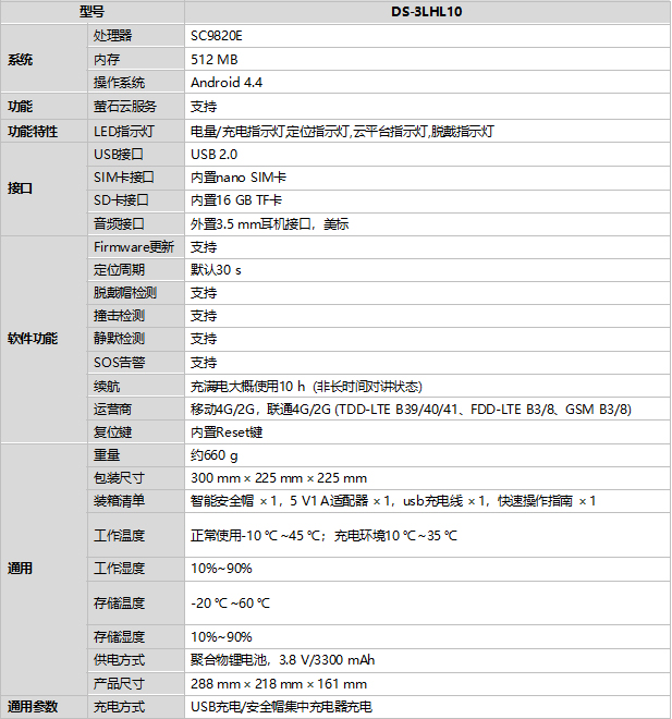 DS-3LHL10規格參數