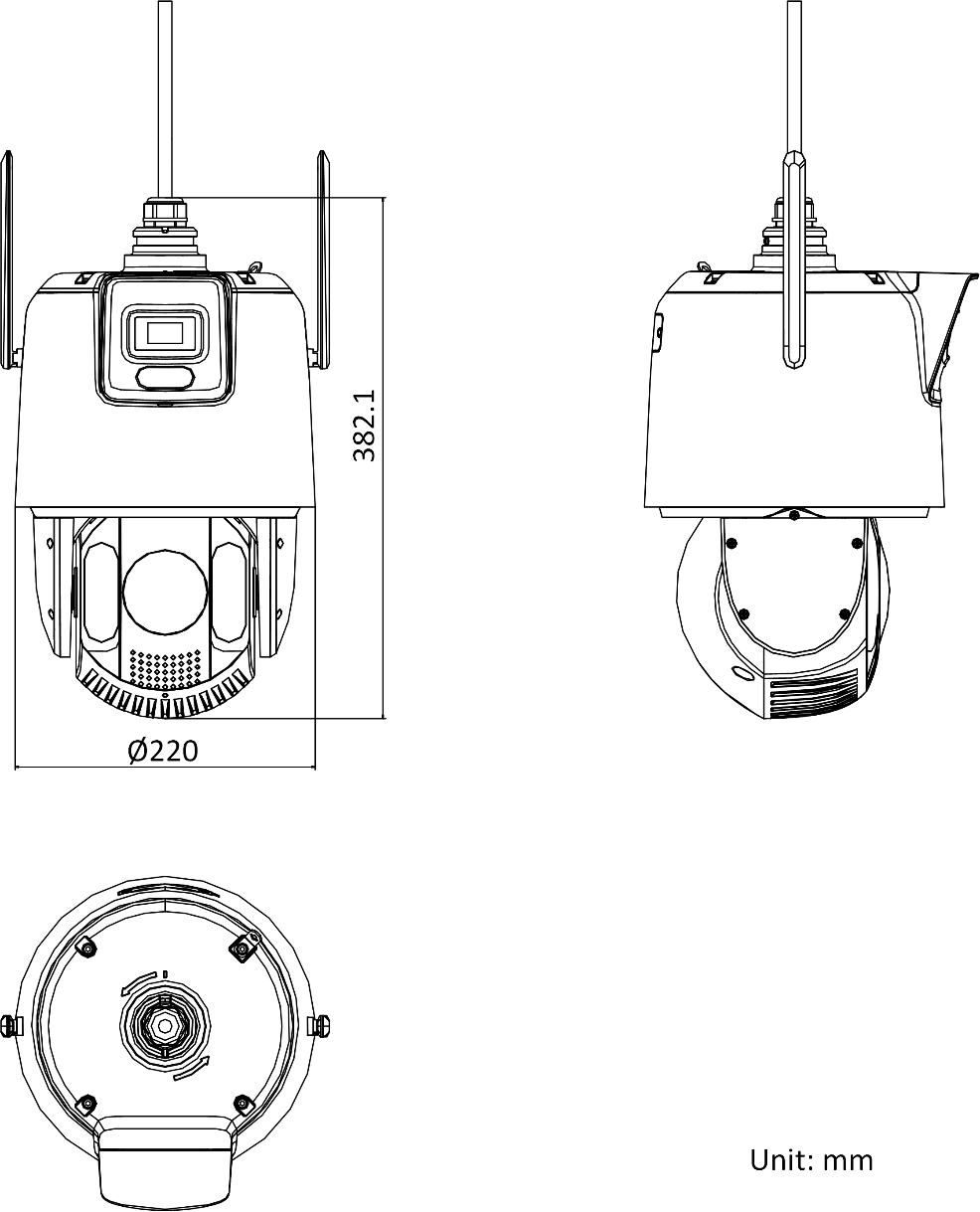 iDS-2SE7C124MW-DB/GLT產(chan) 品尺寸