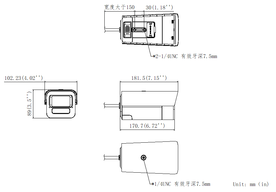 DS-2CD5A45EFWDV3-IZ(S)產(chan) 品尺寸 DS-2CD5A45EFWDV3-IZ(S)產(chan) 品尺寸