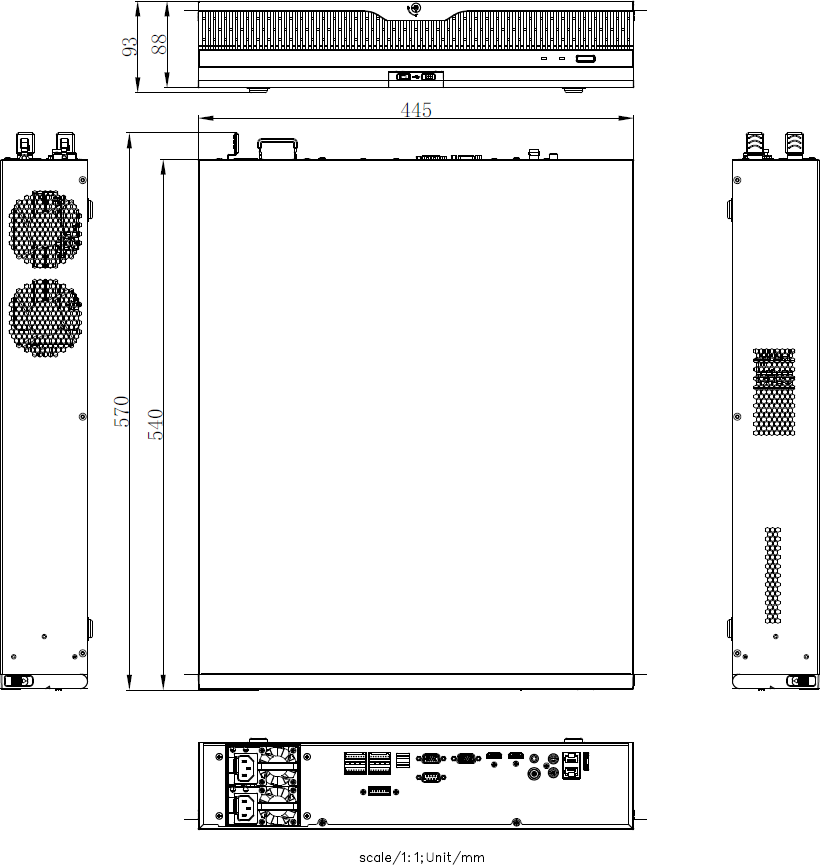 DS-9600N-I8R-V3產(chan) 品尺寸