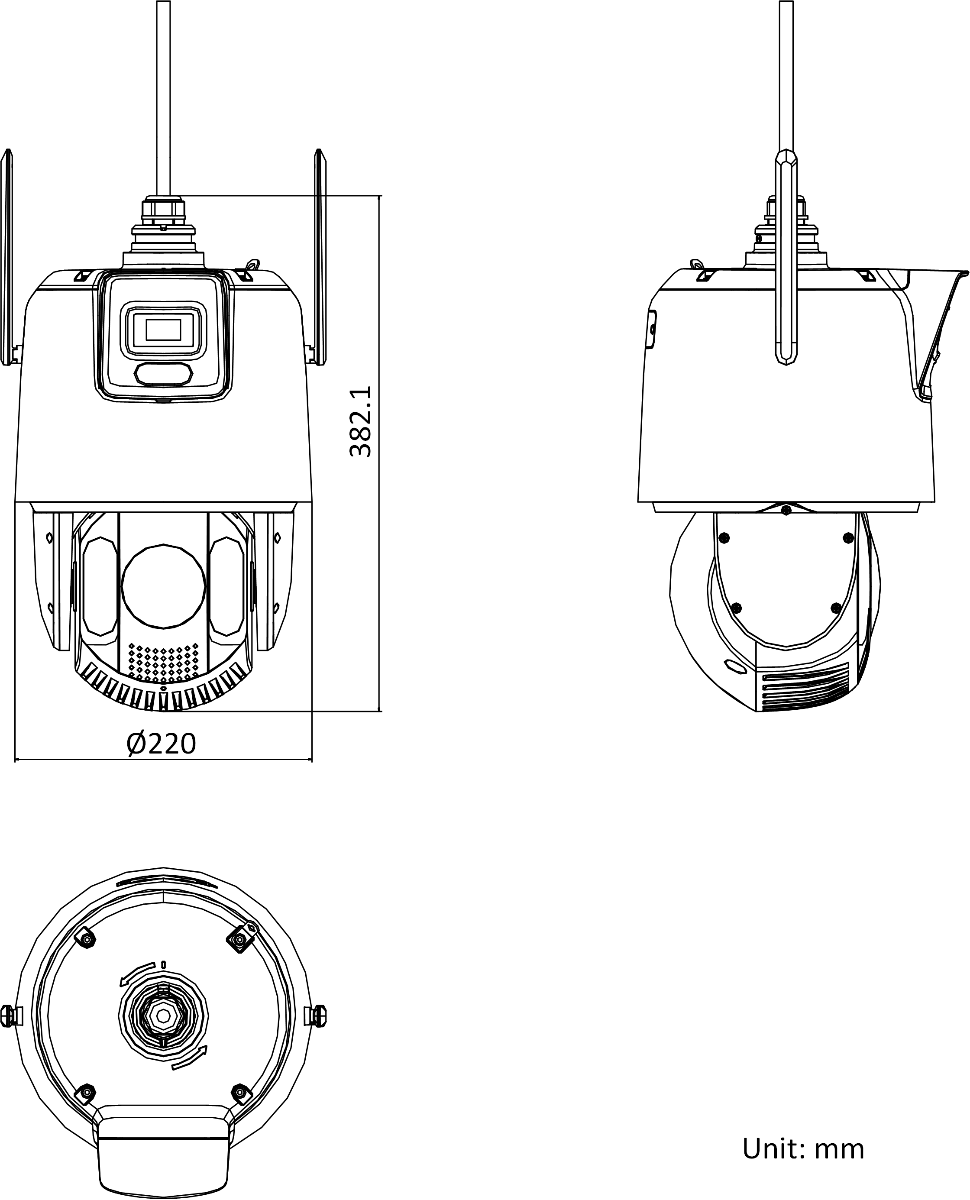 iDS-2SE7C144MW-DB/GLT產(chan) 品尺寸