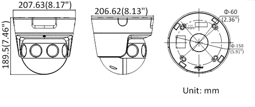 DS-2CD6924F-IHS(B)產(chan) 品尺寸