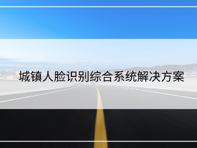 城鎮人臉識別綜合係統解決方案