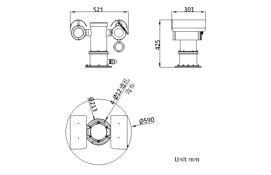 DS-2XE9440F-IZHRS/TDL100/CH4產(chan) 品尺寸
