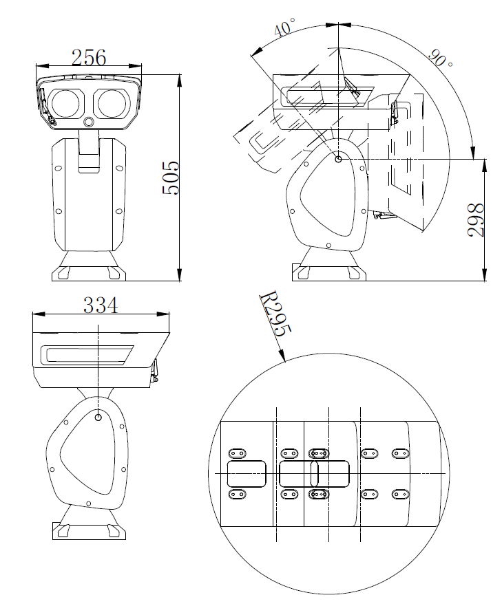 iDS-2DY9280I2AX-A(T5)產(chan) 品尺寸