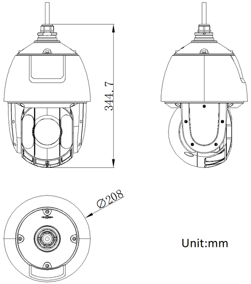 DS-2DE6432MWR-D(S6)產(chan) 品尺寸