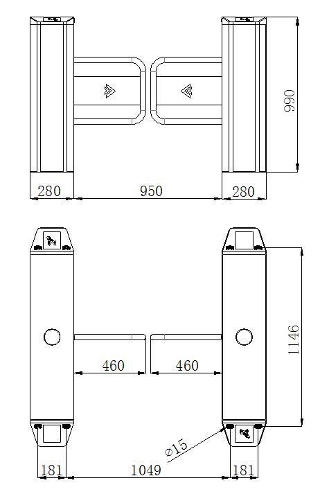 D__02-報警門禁可視對講_04-人員通道_01-彩頁_DS-K3B302擺閘規格書(shu) 1909116