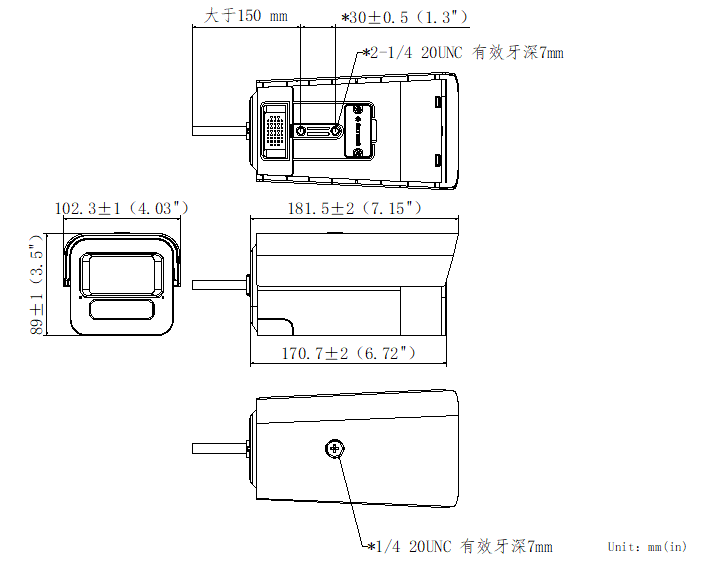 DS-2XD8T46F/HCD-IS(2.8mm)(B)產(chan) 品尺寸 DS-2XD8T46F/HCD-IS(2.8mm)(B)產(chan) 品尺寸