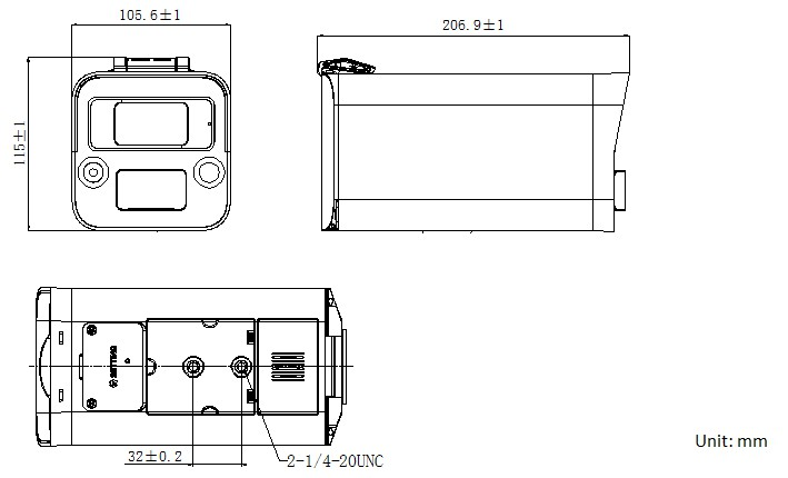 DS-2XS6E43-LS(G)(W)/C(1)(2)產(chan) 品尺寸