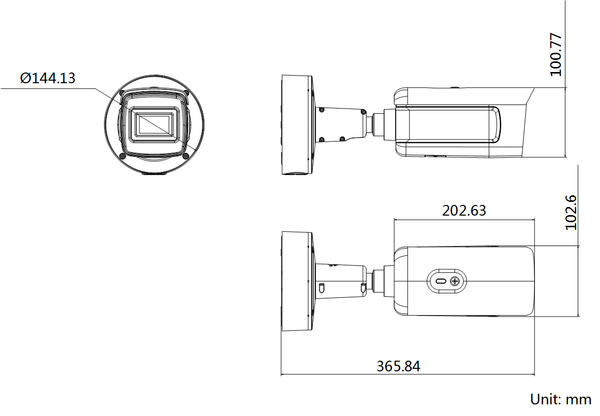 DS-2CD8A47FWD-IZH產(chan) 品尺寸