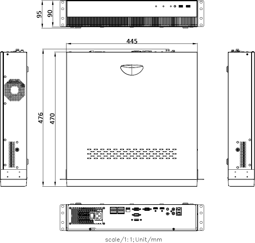 DS-8600N-K8-V2產(chan) 品尺寸