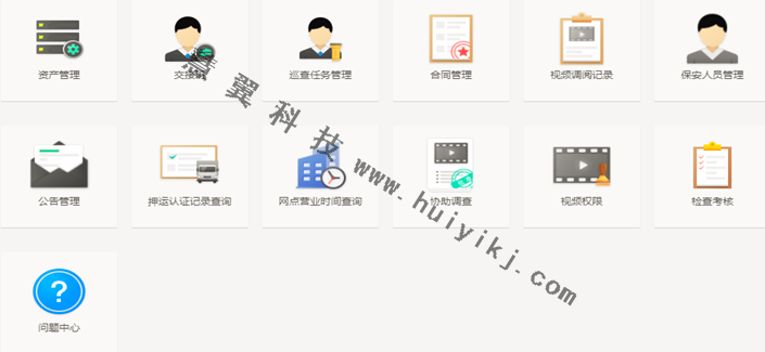 金融綜合安防平台功能
