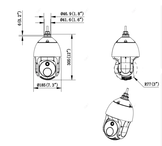 DS-2TD4228T-3/Q產(chan) 品尺寸
