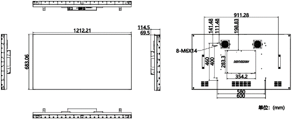 DS-D2055NL-E/G產(chan) 品尺寸