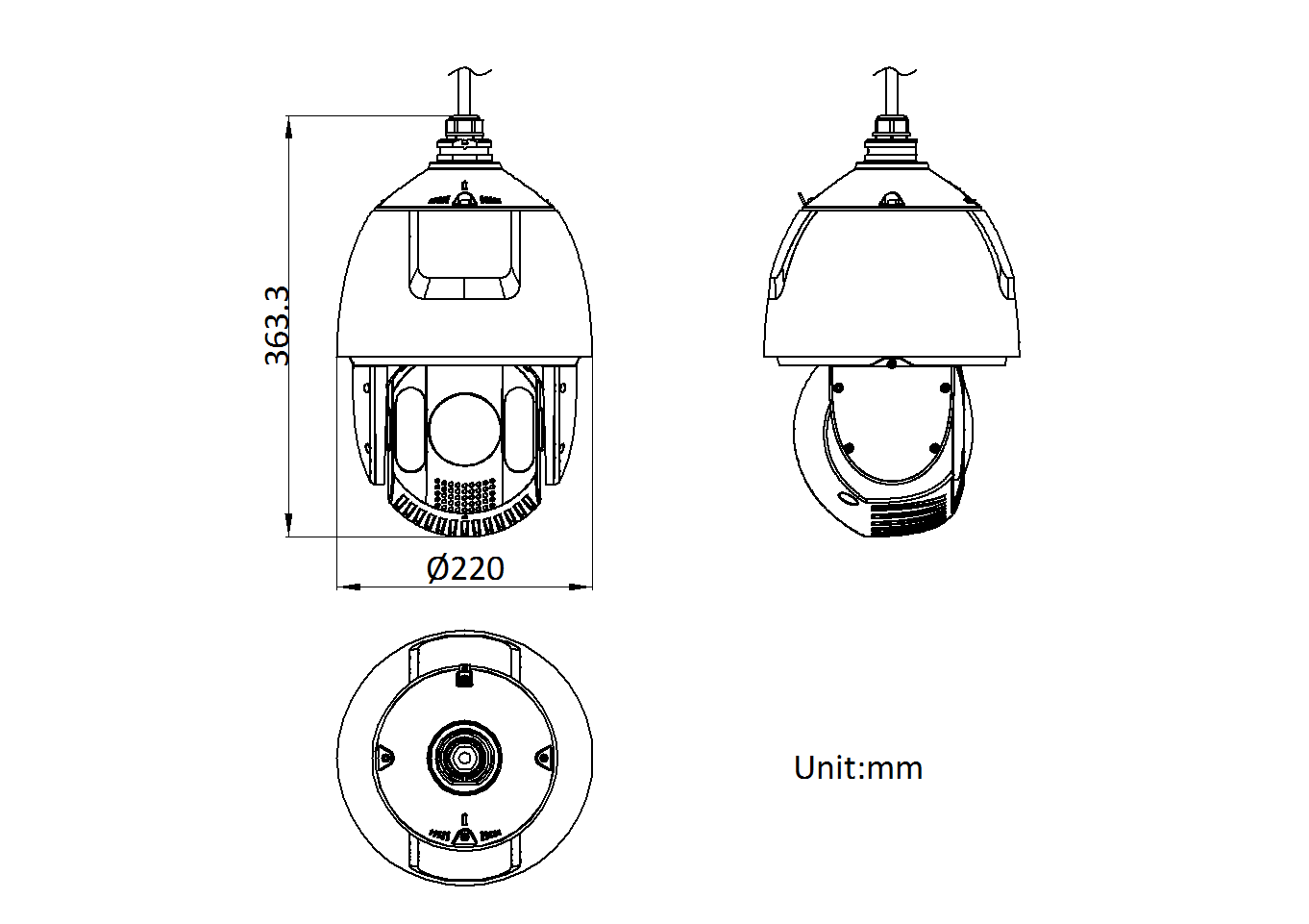 iDS-2DE7223MW-AB(T5)產(chan) 品尺寸