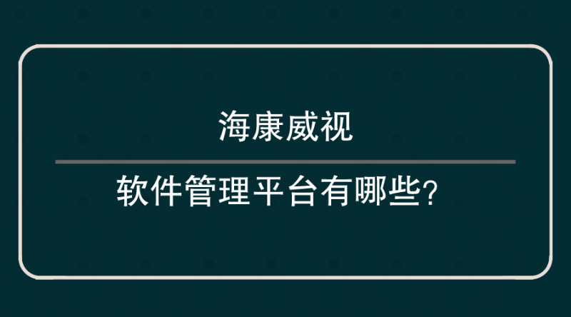 海康威視軟件管理平台