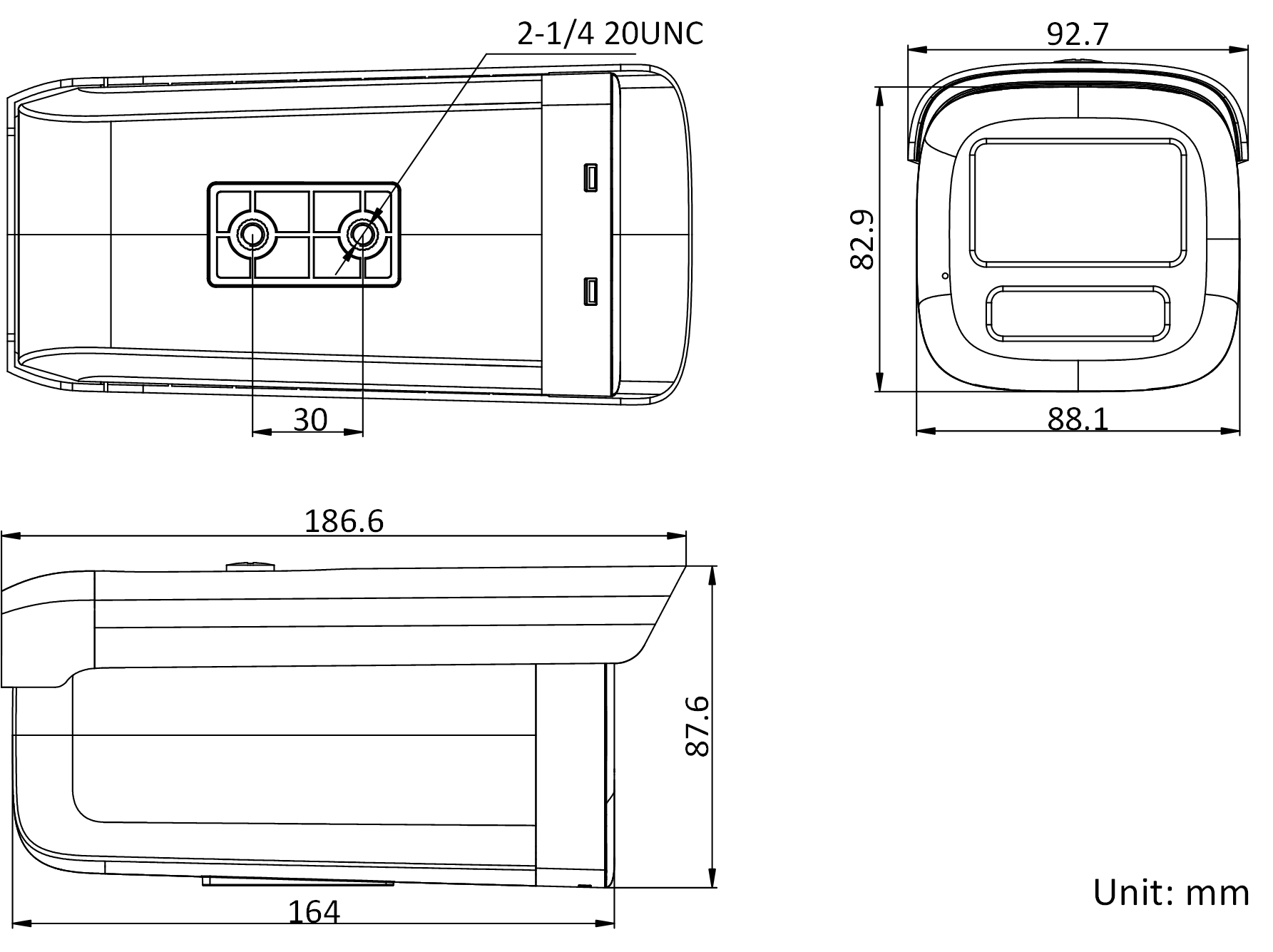 DS-2CD2T46(F)(D)WDV3-I3/5(S)產(chan) 品尺寸